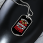 Can't Buy Happiness Red Necklace Stainless Steel or 18k Gold Dog Tag 24" Chain-Express Your Love Gifts