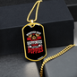 Can't Buy Happiness Red Necklace Stainless Steel or 18k Gold Dog Tag 24" Chain-Express Your Love Gifts