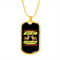 Can't Buy Happiness Yellow Necklace Stainless Steel or 18k Gold Dog Tag 24" Chain-Express Your Love Gifts