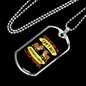 Can't Buy Happiness Yellow Necklace Stainless Steel or 18k Gold Dog Tag 24" Chain-Express Your Love Gifts