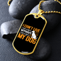 Can't Live Without Dog Necklace Stainless Steel or 18k Gold Dog Tag 24" Chain-Express Your Love Gifts