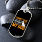Can't Live Without Dog Necklace Stainless Steel or 18k Gold Dog Tag 24" Chain-Express Your Love Gifts