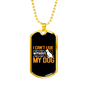 Can't Live Without Dog Necklace Stainless Steel or 18k Gold Dog Tag 24" Chain-Express Your Love Gifts
