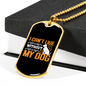 Can't Live Without Dog Necklace Stainless Steel or 18k Gold Dog Tag 24" Chain-Express Your Love Gifts