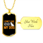 Can't Live Without Dog Necklace Stainless Steel or 18k Gold Dog Tag 24" Chain-Express Your Love Gifts