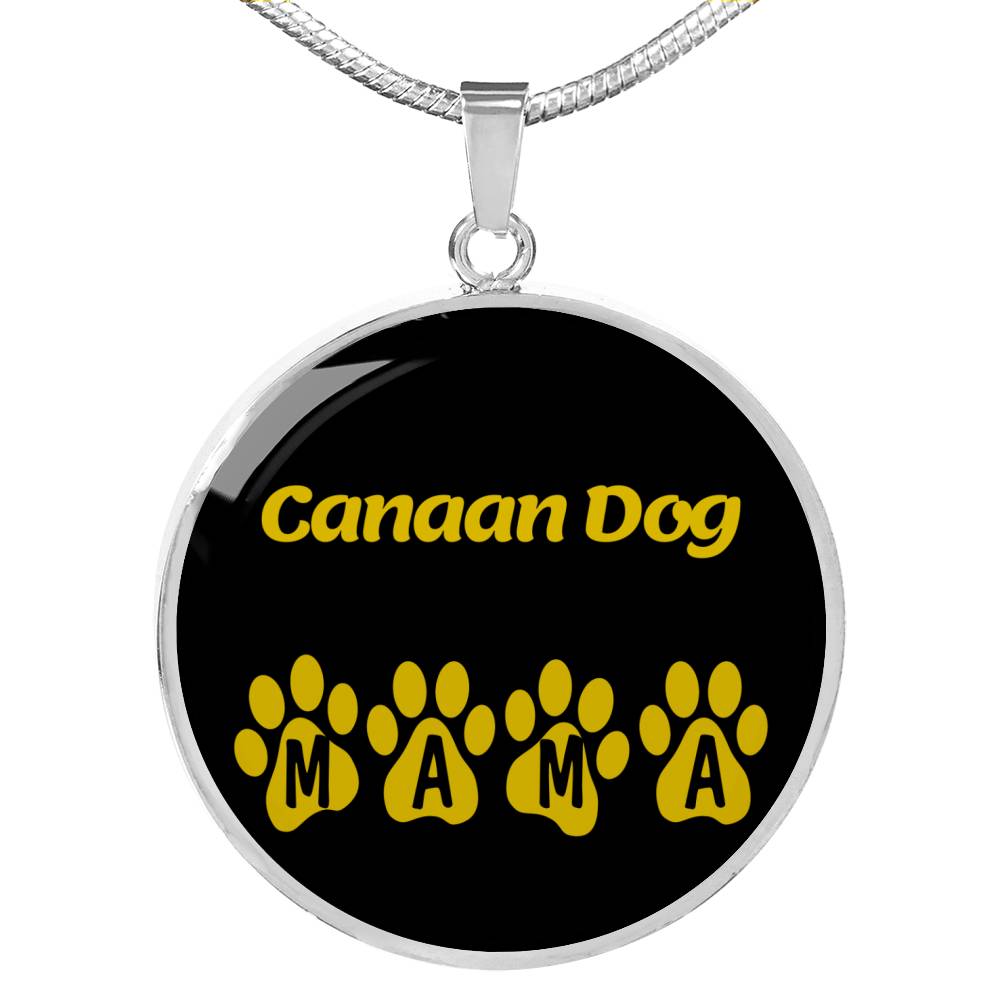 Express Your Love Gifts Canaan Dog Dad Dog Necklace Engravable Stainless Steel Dog Tag W 24