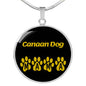 Canaan Dog Mama Circle Necklace Stainless Steel or 18k Gold 18-22" Dog Owner Lover-Express Your Love Gifts