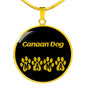 Canaan Dog Mama Circle Necklace Stainless Steel or 18k Gold 18-22" Dog Owner Lover-Express Your Love Gifts