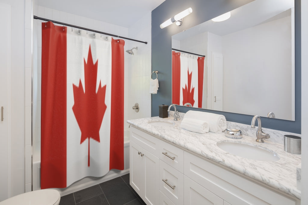 Canada Flag Stylish Design 71" x 74" Elegant Waterproof Shower Curtain for a Spa-like Bathroom Paradise Exceptional Craftsmanship-Express Your Love Gifts