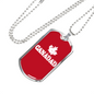 Canadad Dog Tag Stainless Steel or 18k Gold 24" Chain-Express Your Love Gifts