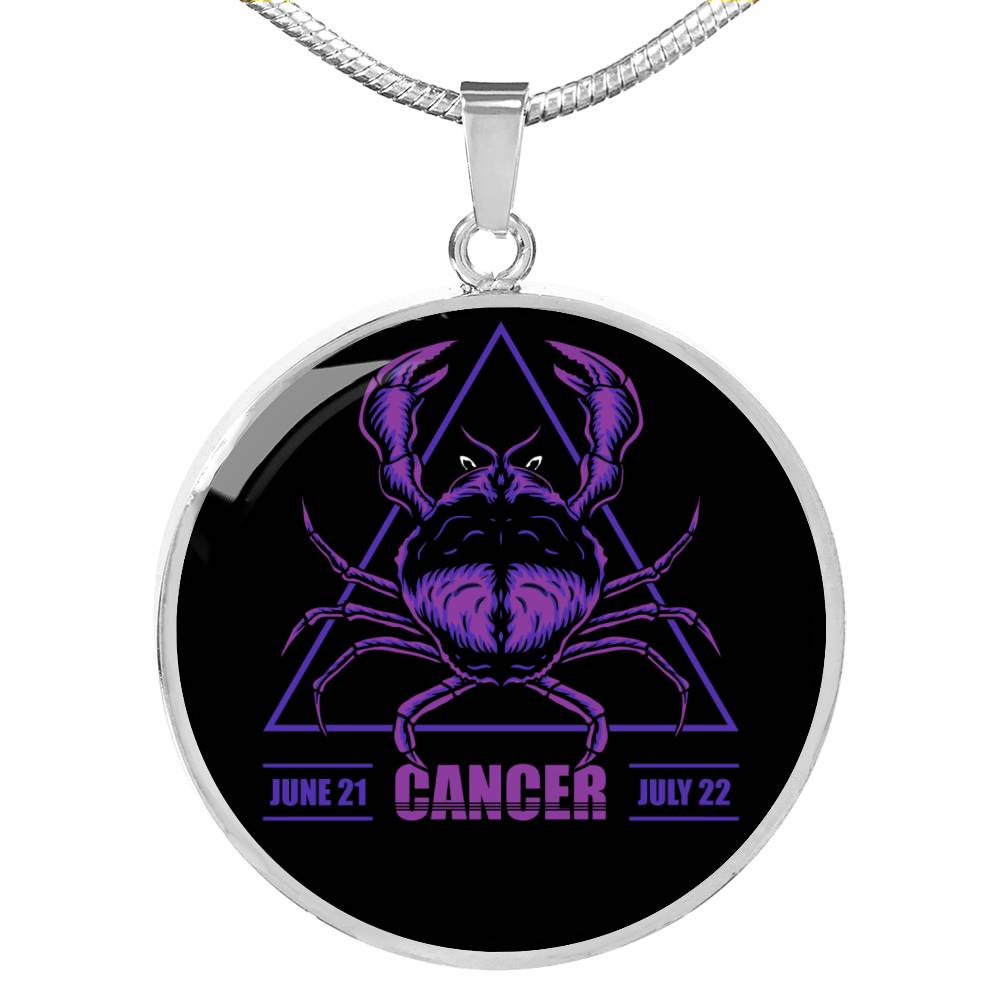 Cancer Astrological Zodiac Sign Necklace Stainless Steel or 18k Gold 18-22"-Express Your Love Gifts