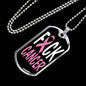 Cancer AwAreness Necklace F-Cancer Necklace Stainless Steel or 18k Gold Dog Tag 24" Chain-Express Your Love Gifts