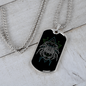 Cancer Black Zodiac Necklace Stainless Steel or 18k Gold Dog Tag 24" Chain-Express Your Love Gifts