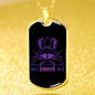 Cancer Dog Tag Astrology Zodiac Sign Stainless Steel or 18k Gold 24" Chain-Express Your Love Gifts