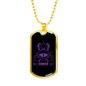 Cancer Dog Tag Astrology Zodiac Sign Stainless Steel or 18k Gold 24" Chain-Express Your Love Gifts