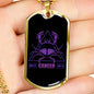 Cancer Dog Tag Astrology Zodiac Sign Stainless Steel or 18k Gold 24" Chain-Express Your Love Gifts
