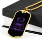 Cancer Dog Tag Astrology Zodiac Sign Stainless Steel or 18k Gold 24" Chain-Express Your Love Gifts