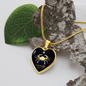 Cancer Horoscope Zodiac Necklace Stainless Steel or 18k Gold Heart 18-22"-Express Your Love Gifts
