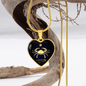 Cancer Horoscope Zodiac Necklace Stainless Steel or 18k Gold Heart 18-22"-Express Your Love Gifts