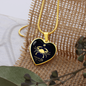 Cancer Horoscope Zodiac Necklace Stainless Steel or 18k Gold Heart 18-22"-Express Your Love Gifts