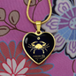 Cancer Horoscope Zodiac Necklace Stainless Steel or 18k Gold Heart 18-22"-Express Your Love Gifts