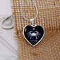 Cancer Horoscope Zodiac Necklace Stainless Steel or 18k Gold Heart 18-22"-Express Your Love Gifts