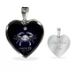 Cancer Horoscope Zodiac Necklace Stainless Steel or 18k Gold Heart 18-22"-Express Your Love Gifts