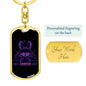 Cancer Zodiac Dog Tag Keychain Stainless Steel or 18k Gold-Express Your Love Gifts