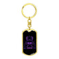 Cancer Zodiac Dog Tag Keychain Stainless Steel or 18k Gold-Express Your Love Gifts