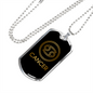 Cancer Zodiac Necklace Stainless Steel or 18k Gold Dog Tag 24" Chain-Express Your Love Gifts