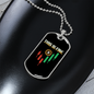 Candlestick Bitcoin Crypto Necklace Stainless Steel or 18k Gold Dog Tag 24" Chain-Express Your Love Gifts