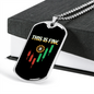 Candlestick Bitcoin Crypto Necklace Stainless Steel or 18k Gold Dog Tag 24" Chain-Express Your Love Gifts