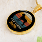 Cane Corso Mom Circle Necklace Stainless Steel or 18k Gold 18-22"-Express Your Love Gifts