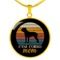 Cane Corso Mom Circle Necklace Stainless Steel or 18k Gold 18-22"-Express Your Love Gifts