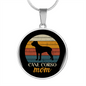 Cane Corso Mom Circle Necklace Stainless Steel or 18k Gold 18-22"-Express Your Love Gifts