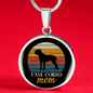 Cane Corso Mom Circle Necklace Stainless Steel or 18k Gold 18-22"-Express Your Love Gifts
