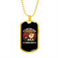 Canine Confetti Necklace Stainless Steel or 18k Gold Dog Tag 24" Chain-Express Your Love Gifts