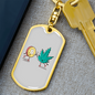 Cannabitcoin Crypto Keychain Stainless Steel or 18k Gold Dog Tag Keyring-Express Your Love Gifts