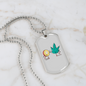 Cannabitcoin Crypto Necklace Stainless Steel or 18k Gold Dog Tag 24" Chain-Express Your Love Gifts