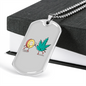 Cannabitcoin Crypto Necklace Stainless Steel or 18k Gold Dog Tag 24" Chain-Express Your Love Gifts