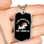 Cannot Lie Puppy Necklace Stainless Steel or 18k Gold Dog Tag 24" Chain-Express Your Love Gifts