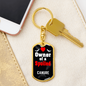 Canure Bird Keychain Stainless Steel or 18k Gold Dog Tag Keyring-Express Your Love Gifts