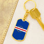 Cape Verde Flag Keychain Dog Tag Stainless Steel or 18k Gold-Express Your Love Gifts