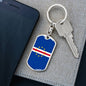 Cape Verde Flag Keychain Dog Tag Stainless Steel or 18k Gold-Express Your Love Gifts