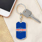 Cape Verde Flag Keychain Dog Tag Stainless Steel or 18k Gold-Express Your Love Gifts