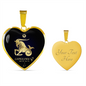 Capricorn Horoscope Zodiac Necklace Stainless Steel or 18k Gold Heart 18-22"-Express Your Love Gifts