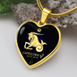Capricorn Horoscope Zodiac Necklace Stainless Steel or 18k Gold Heart 18-22"-Express Your Love Gifts