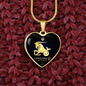 Capricorn Horoscope Zodiac Necklace Stainless Steel or 18k Gold Heart 18-22"-Express Your Love Gifts
