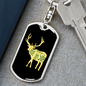 Capture The Wild Side Hunter'S Keychain Gift Stainless Steel or 18k Gold Dog Tag Keyring-Express Your Love Gifts