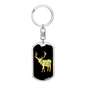 Capture The Wild Side Hunter'S Keychain Gift Stainless Steel or 18k Gold Dog Tag Keyring-Express Your Love Gifts